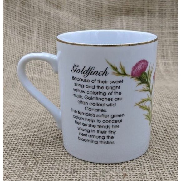 Goldfinch with Thistles Mug, Bone China Mug with Birds, John James Audubon. - Picture 3 of 8